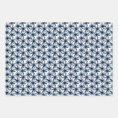 Moderne indigo Navy Shibori Pattern wrapping Sheet Inpakpapier Vel (Voorkant 2)