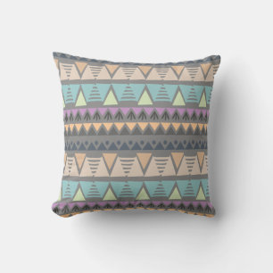 Moderne Indische geometrische driehoeken en strips Kussen
