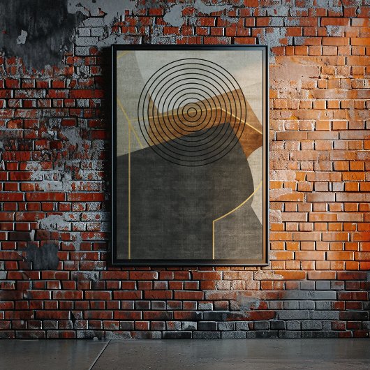 Moderne industriële geometrische kunst 2 poster