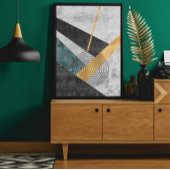 Moderne industriële geometrische kunst 3 poster