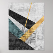 Moderne industriële geometrische kunst 3 poster (Voorkant)