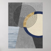 Moderne industriële geometrische kunst poster (Voorkant)