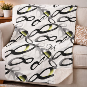 Moderne Infinity Pattern Deken met Monogram
