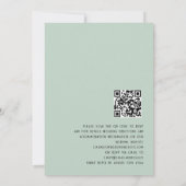 Moderne informele eucalyptus bruiloft kaart (Achterkant)