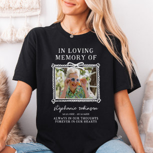 Moderne ingelijste foto begrafenismonument t-shirt