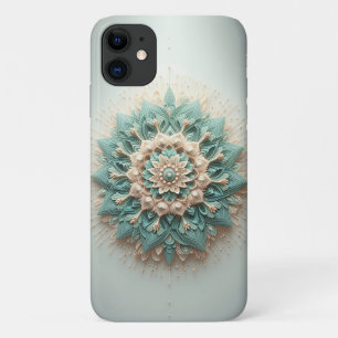 Moderne Ingewikkelde Gelaagde Bloem - Elegante Tea iPhone 11 Hoesje
