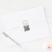 Moderne Ingrediëntenlijst QR Code Zakelijk Product Ronde Sticker (Envelop)