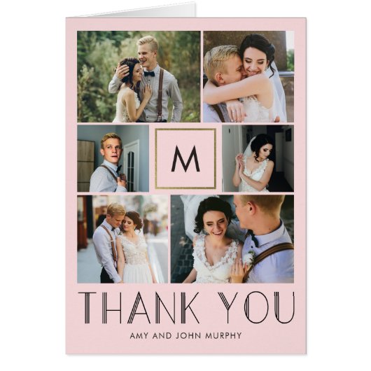 Moderne Initiaal EDITABLE KLOR Hartelijk dank (Voorkant)