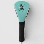 Moderne Initiaal met Monogram Golfheadcover (Voorkant)