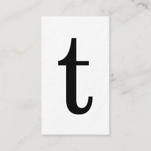 Moderne Initiaal monogram met zwarte-corekaarten Visitekaartje