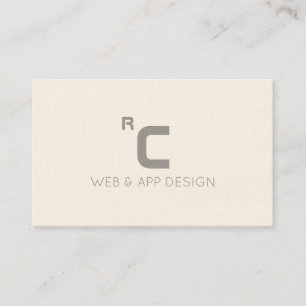 Moderne initialen logo futuristisch witte grijs visitekaartje