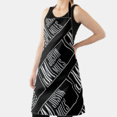 Moderne Initialen met Naam Monogram Patroon Schort (Insitu)