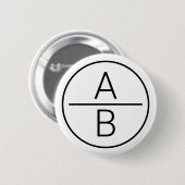 Moderne Initialen Monogram Ronde Button 5,7 Cm (Voorkant /achterkant)