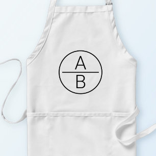 Moderne Initialen Monogram Standaard Schort