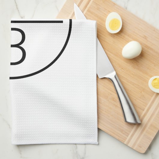 Moderne Initialen Monogram Theedoek (Quarter Fold)