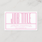 Moderne Initialen & Naam Logo Roze Visitekaartje (Achterkant)