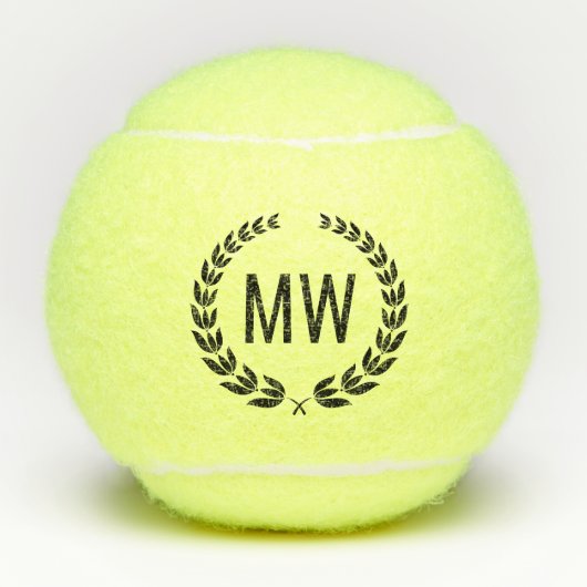 Moderne Initialen Tennisballen (Voorkant)
