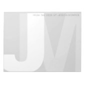 Moderne Initialen van het bureau van de Blocnote (Voorkant)