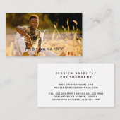 Moderne Initialen van het Manuscript Monogram Foto Visitekaartje (Voorkant / Achterkant)