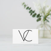 Moderne Initialen Visitekaartje (Staand voorkant)