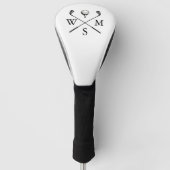 Moderne Initialen voor aangepaste monogram Golfheadcover (Voorkant)