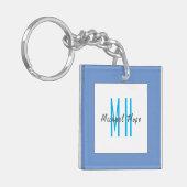 Moderne Initialen voor monogram Sleutelhanger (Voorkant Links)