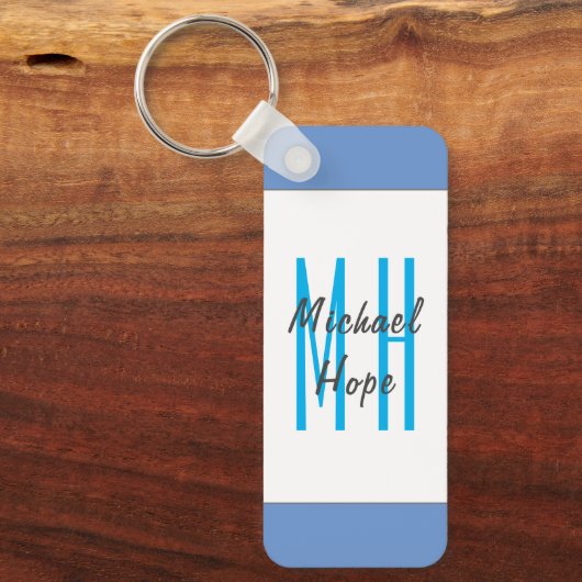 Moderne Initialen voor monogram Sleutelhanger (Voorkant)