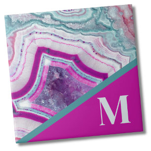 Moderne initiële monogram tegeltje