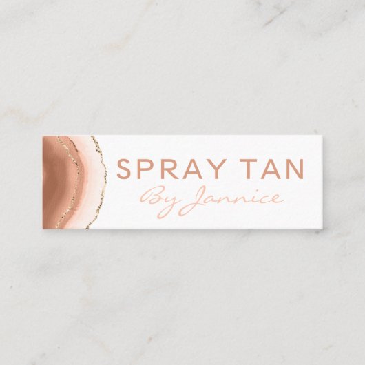 Moderne inkt Agate Mobile Spray Tan Mini Visitekaartje (Voorkant)