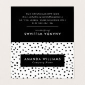 Moderne inktstippenpatroon dubbele loyaliteit visitekaartjes (Buitenkant ongevouwen)