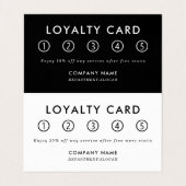 Moderne inktstippenpatroon dubbele loyaliteit visitekaartjes (Binnenkant ongevouwen)