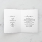 Moderne Inline Monogram Bruiloft Orde van Service Programma (Binnen)
