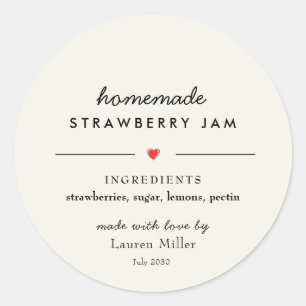 Moderne Inmaakpotten met Jam Ronde Sticker