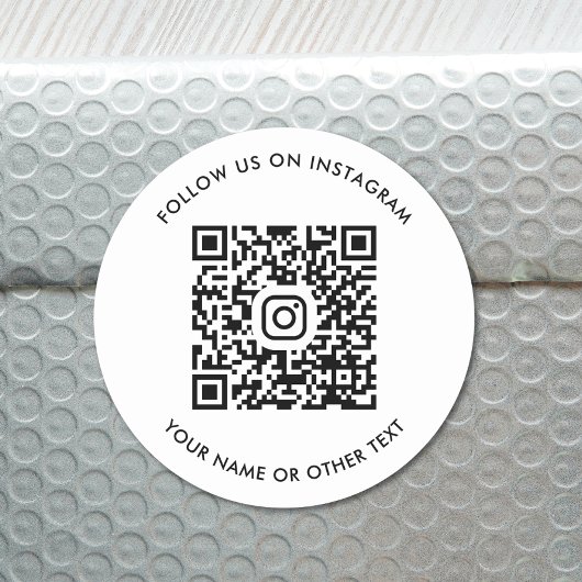 Moderne Instagram QR-code Ronde Sticker
