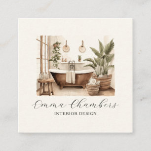 Moderne Interieur Ontwerper Vierkante Visitekaartje