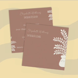 Moderne interieurontwerper Mocha Square Contact Ka Vierkante Visitekaartje