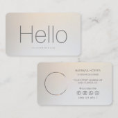 Moderne interieurontwerper Silver Visitekaartje (Voorkant / Achterkant)