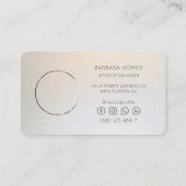 Moderne interieurontwerper Silver Visitekaartje (Achterkant)