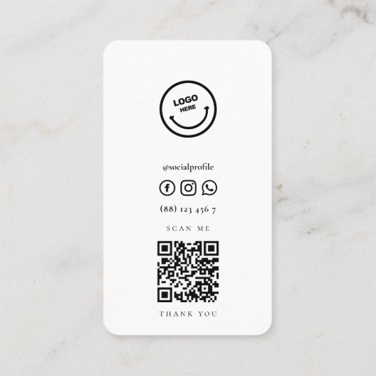 Moderne interne ontwerper Qr-code Visitekaartje (Achterkant)