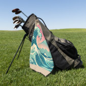Moderne interpretatie van de Grote Golf Golfhanddoek (Groen)