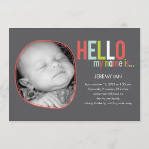 Moderne introductie Baby geboorteaankondiging Aankondiging