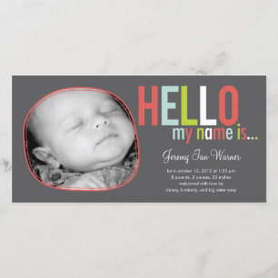 Moderne introductie Baby geboorteaankondiging Aankondiging