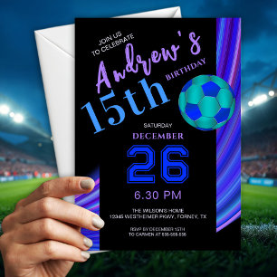 Moderne Invitation D'anniversaire De Football Viol