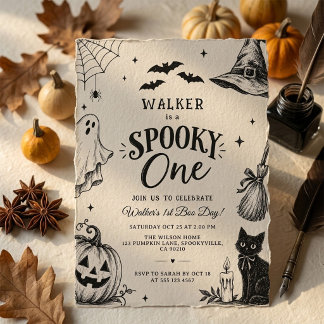 Moderne Invitation d'anniversaire Halloween Épouva
