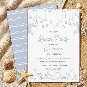 Moderne invitation d'anniversaire pour fête de pla