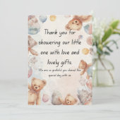 Moderne Invitation de Baby Shower Minimaliste (Debout devant)