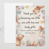 Moderne Invitation de Baby Shower Minimaliste (Devant / Derrière)