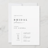 Moderne invitation de mariage minimaliste. (Devant)