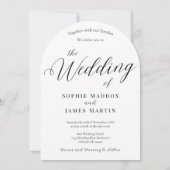 Moderne invitation de mariage modèle photo Arch (Dos)