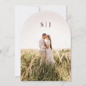 Moderne invitation de mariage modèle photo Arch (Devant)